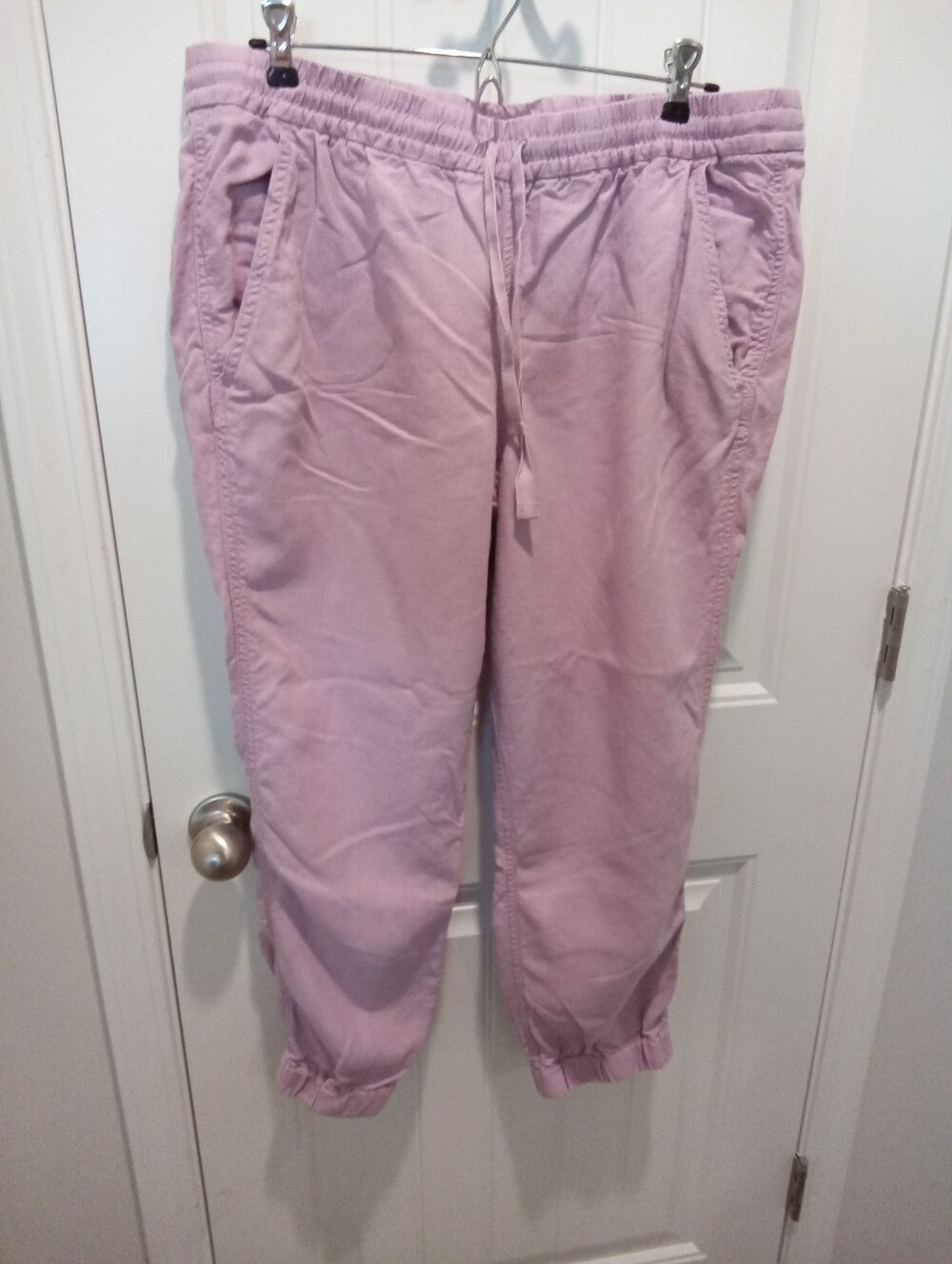 J. Crew Plus Size 14 Seaside Linen Light Lavender Jogger Drawstring Pants
